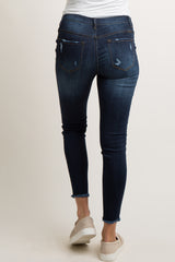 PinkBlush Blue Dark Wash Slightly Distressed Skinny Jeans