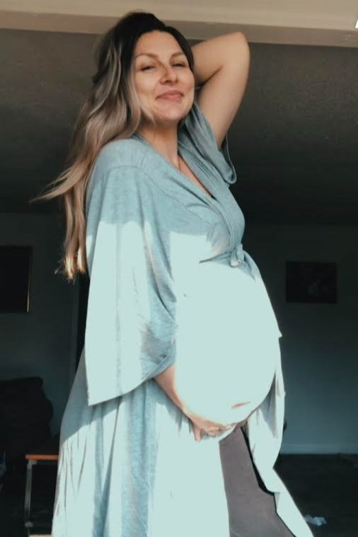PinkBlush Heather Grey Delivery/Nursing Maternity Robe