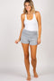 PinkBlush Heather Grey Ruched Side Lounge Shorts