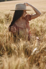 Pink Floral Puff Sleeve Maxi Dress