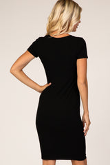 Black Ribbed Dress