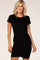 Black Wrap T-Shirt Dress