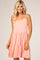 Coral Tiered Tank Dress