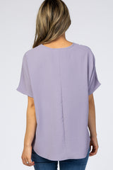 Lavender Short Sleeve Blouse