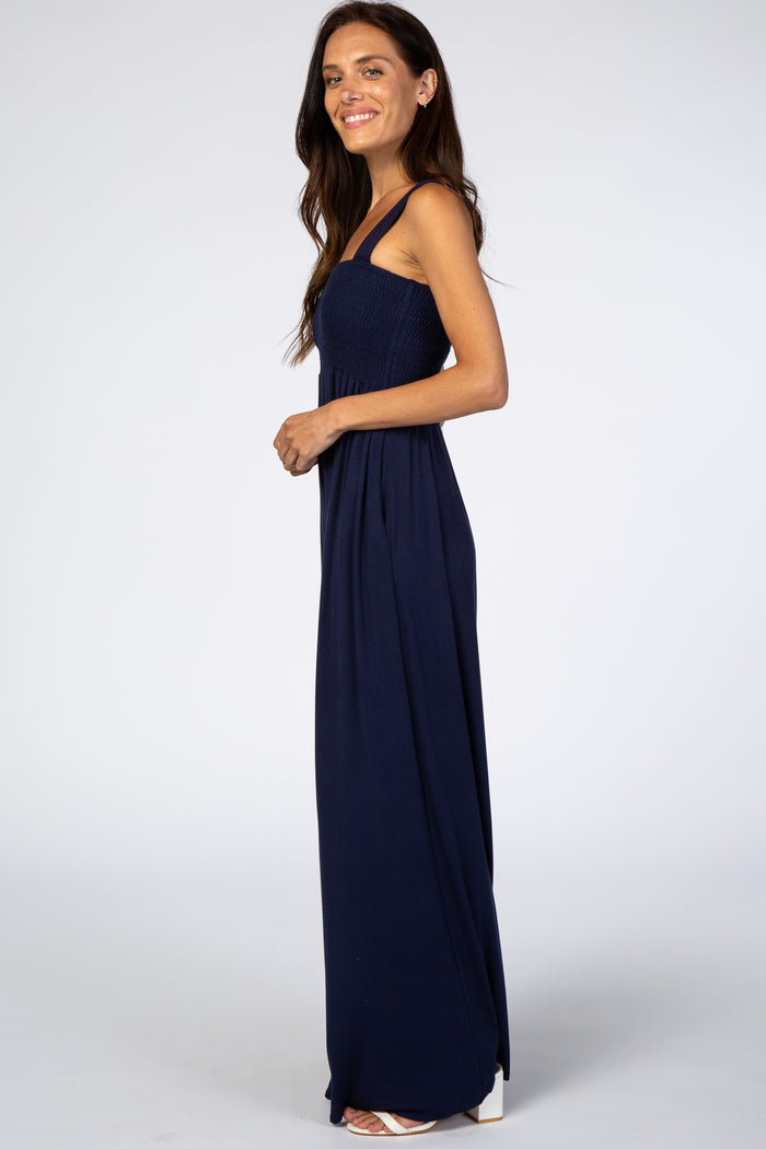 Navy Sleeveless Wide Leg Jumpsuit