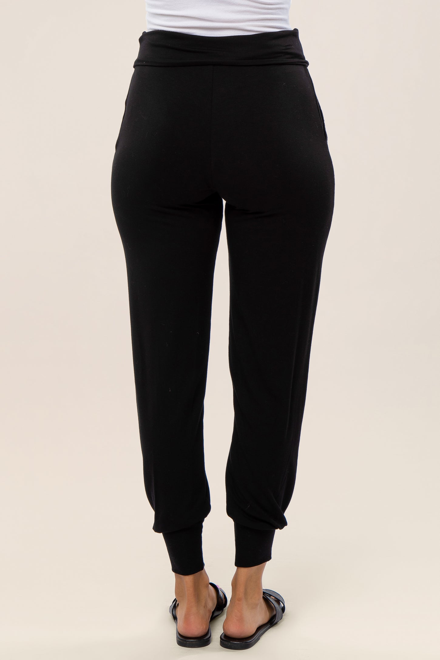 Black Band Jogger Pants