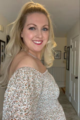 Ivory Floral Smocked Maxi Dress