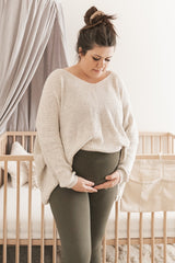 Ivory Speckled Oversized Maternity Sweater