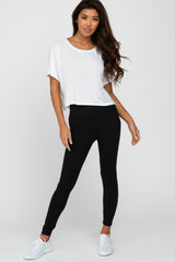 Black V-Waist Maternity Leggings
