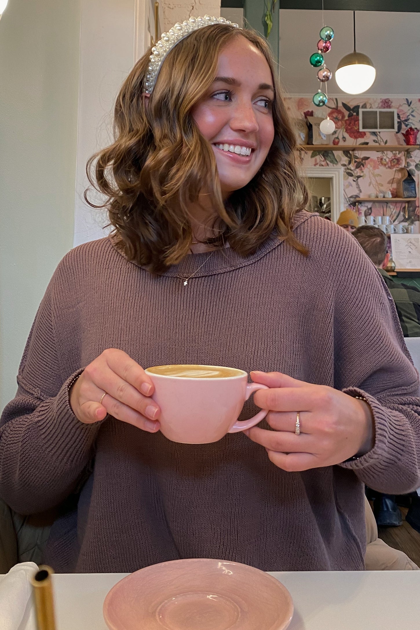 Brown Exposed Seam Side Slit Sweater