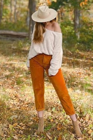 Beige V-Neck Soft Sweater