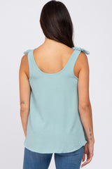 Mint Green Shoulder Bow Tank Top