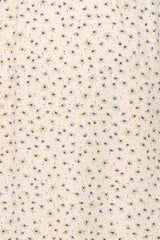 Cream Floral Smocked Maternity Midi Dress