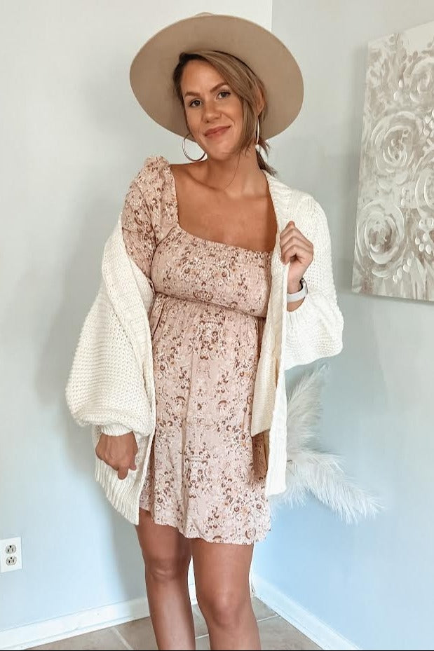 Cream Cable Knit Front Pocket Cardigan