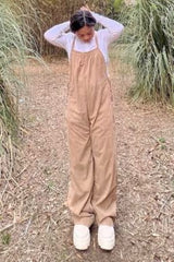 Taupe Corduroy Overalls