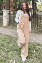 Taupe Corduroy Overalls