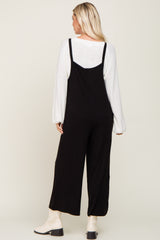 Black Sleeveless Pocketed Wide Leg Jumpsuit
