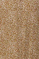 Mocha Leopard Print Square Neck Smocked Maternity Midi Dress