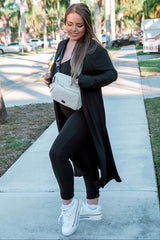 Black Ribbed Jumpsuit Two Piece Set