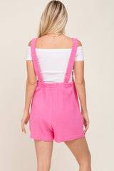 Fuchsia Square Neck Elastic Strap Romper