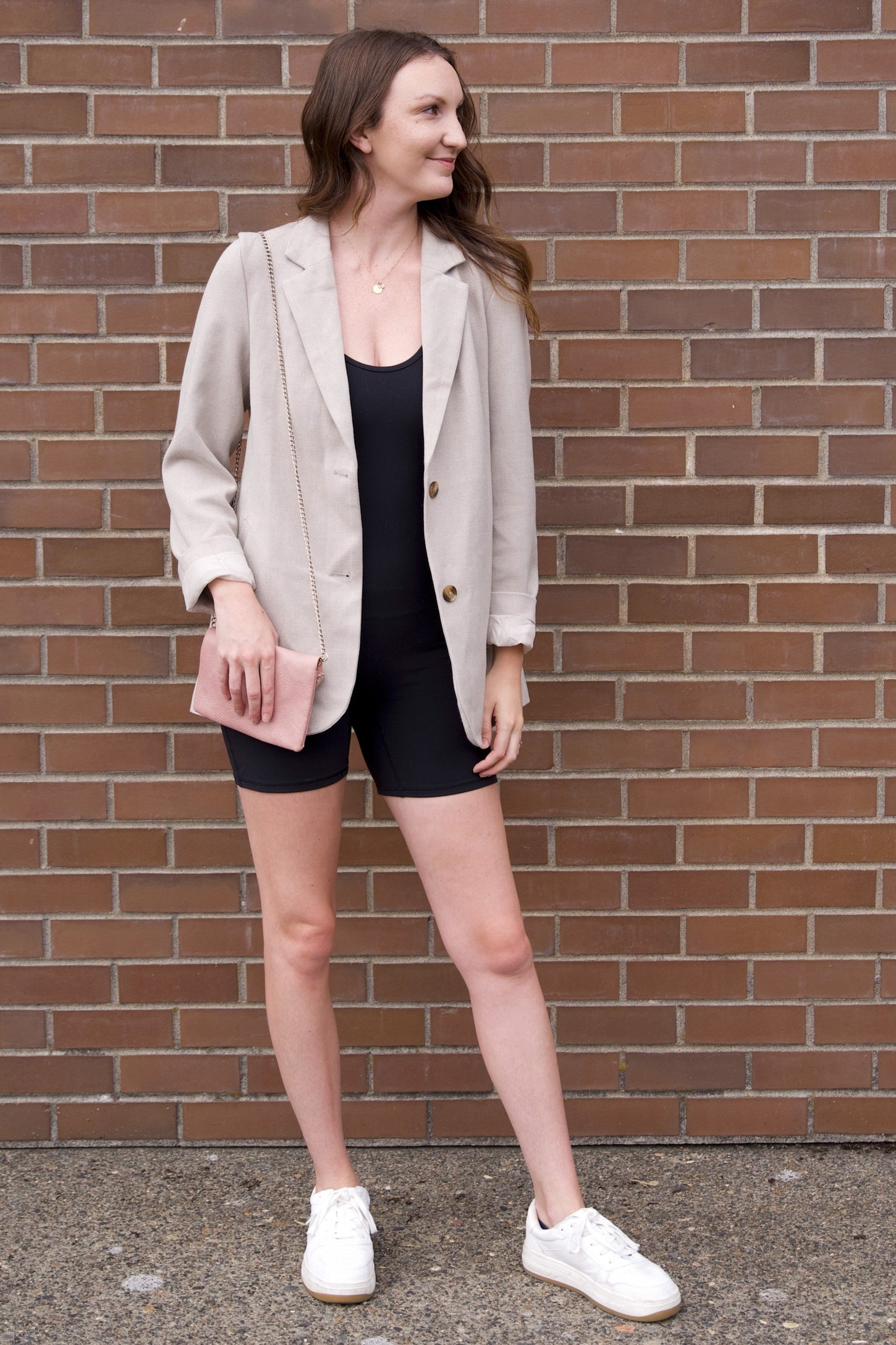 Black Fitted Padded Romper