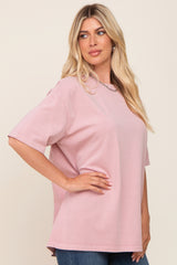 Pink Basic Oversized T-Shirt