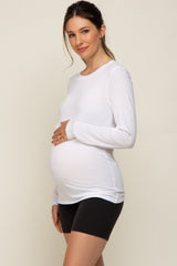 White Long Sleeve Maternity Top