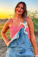 Cherry Shoulder Tie Strap Fit And Flare Gingham Crop Top