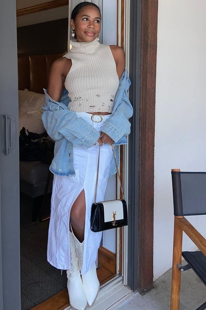 Light Blue Front Pocket Denim Shacket