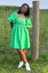 Green Bow Dress