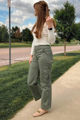 Cream Ribbed Fitted Long Sleeve Top