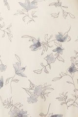 White Floral Sleeveless Back Smocking Slit Maxi Dress