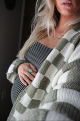 Black Striped Sleeveless Fitted Maternity Maxi Dress