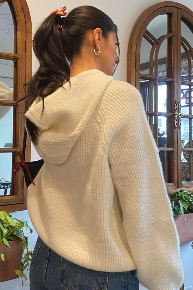 Ivory Hooded Sweater