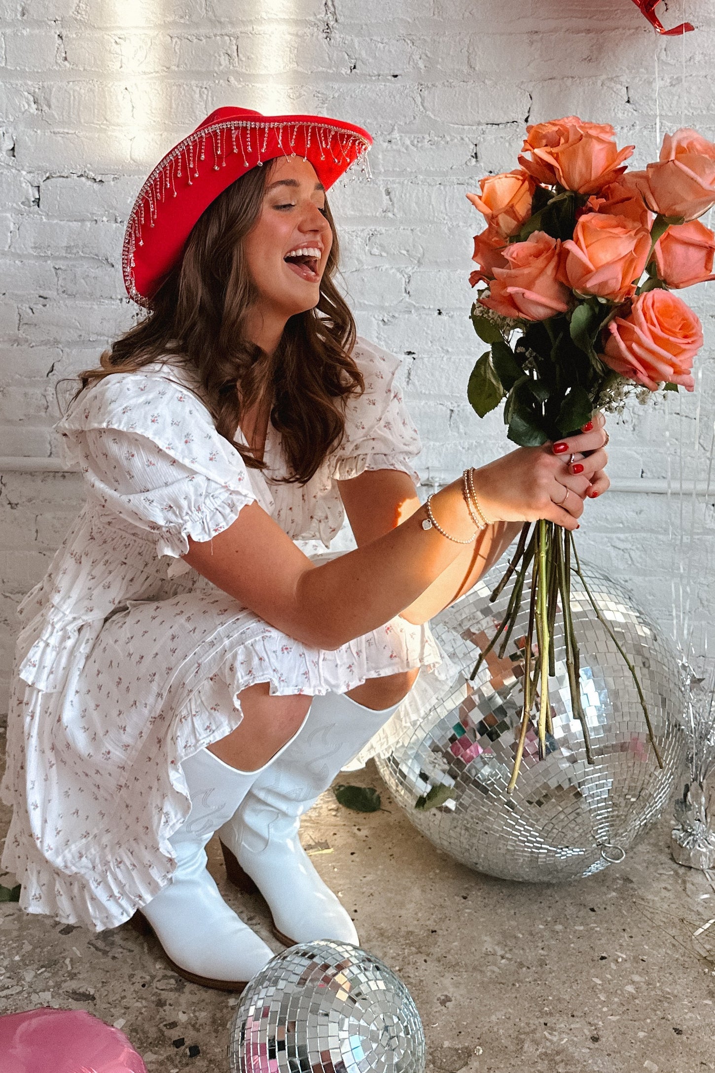 Pink Rose Pintuck Detail Tiered Button Floral Mini Dress