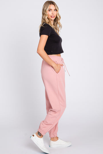 Light Pink Drawstring Sweatpants