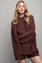 Brown Sweater and Short Set
