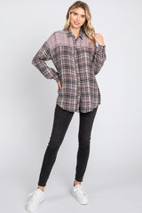 Lavender Mixed Plaid Top