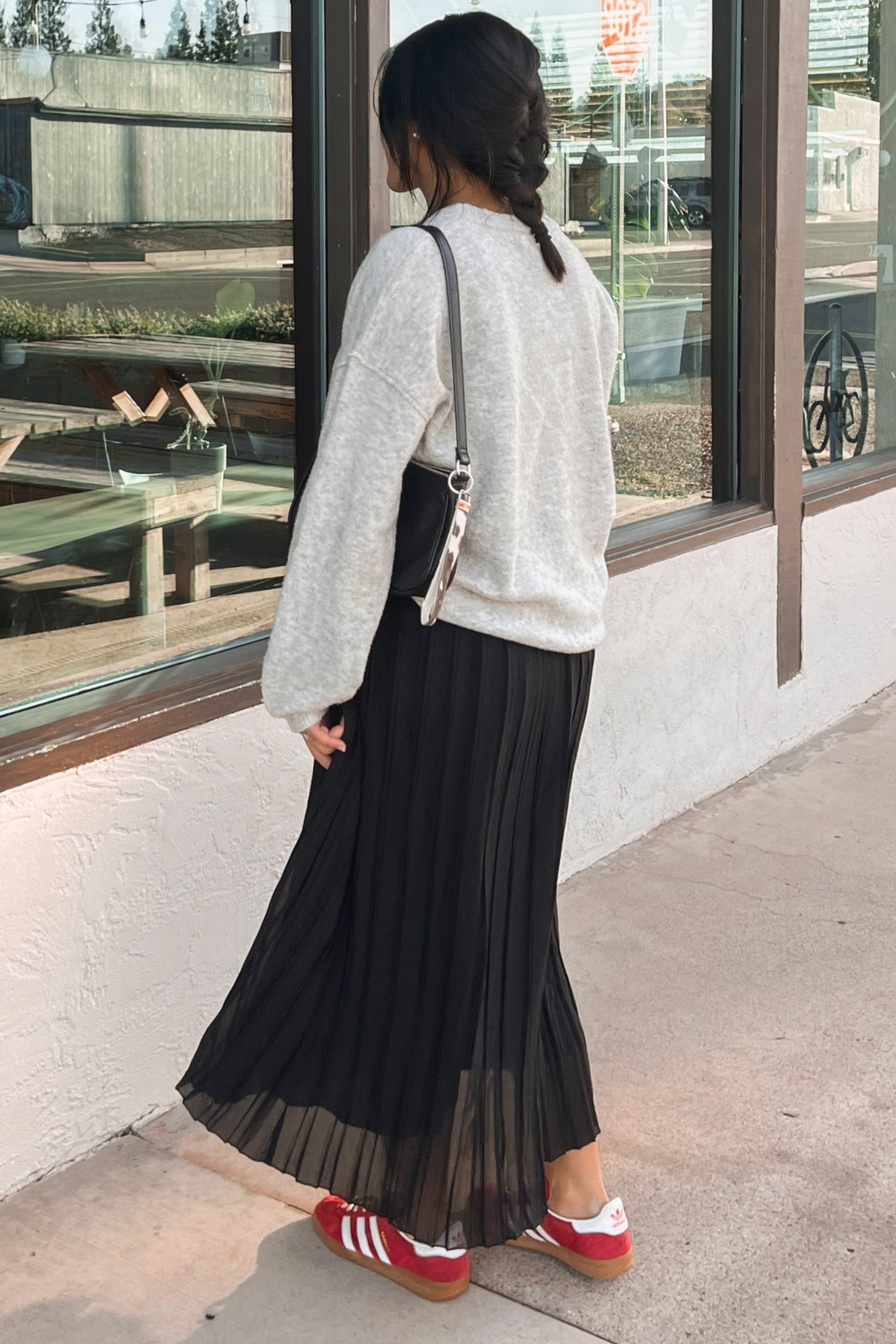 Heather Grey Basic Drop Shoulder Sweater