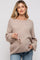 Taupe Basic Drop Shoulder Maternity Sweater