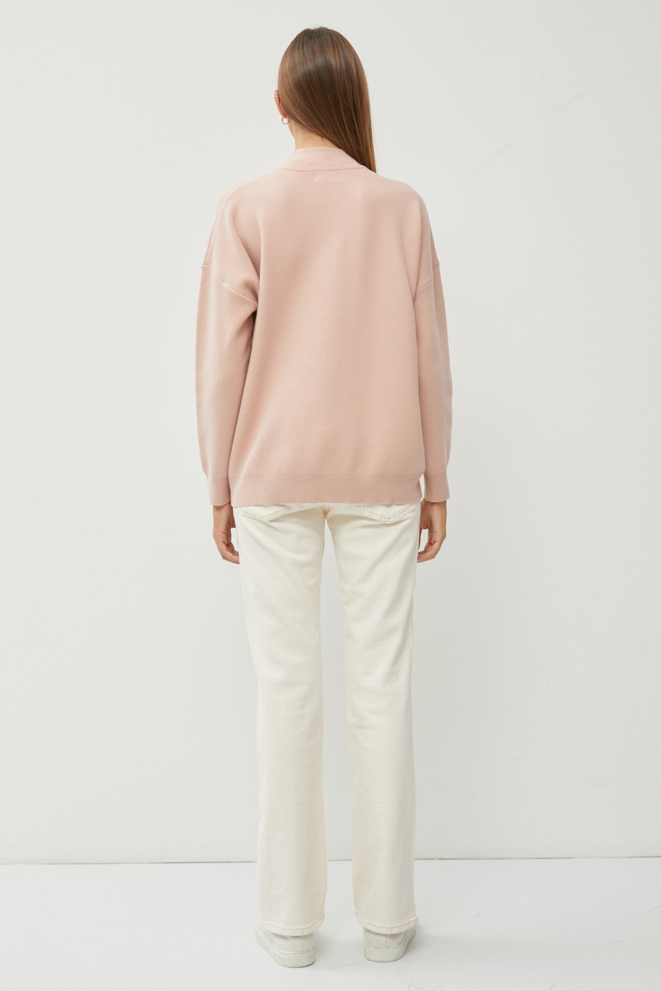 Light Pink Mock Neck Sweater