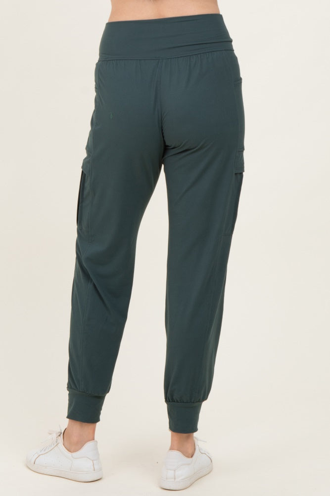 Forest Green Cargo Pocket Jogger Pants