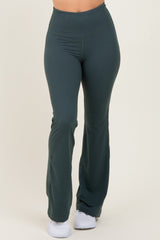 Forest Green Flared Leggings
