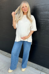Blue Wide Leg Maternity Jeans