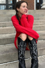 Red Sweater Short Set