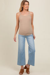 Light Blue Wide Leg Maternity Jeans