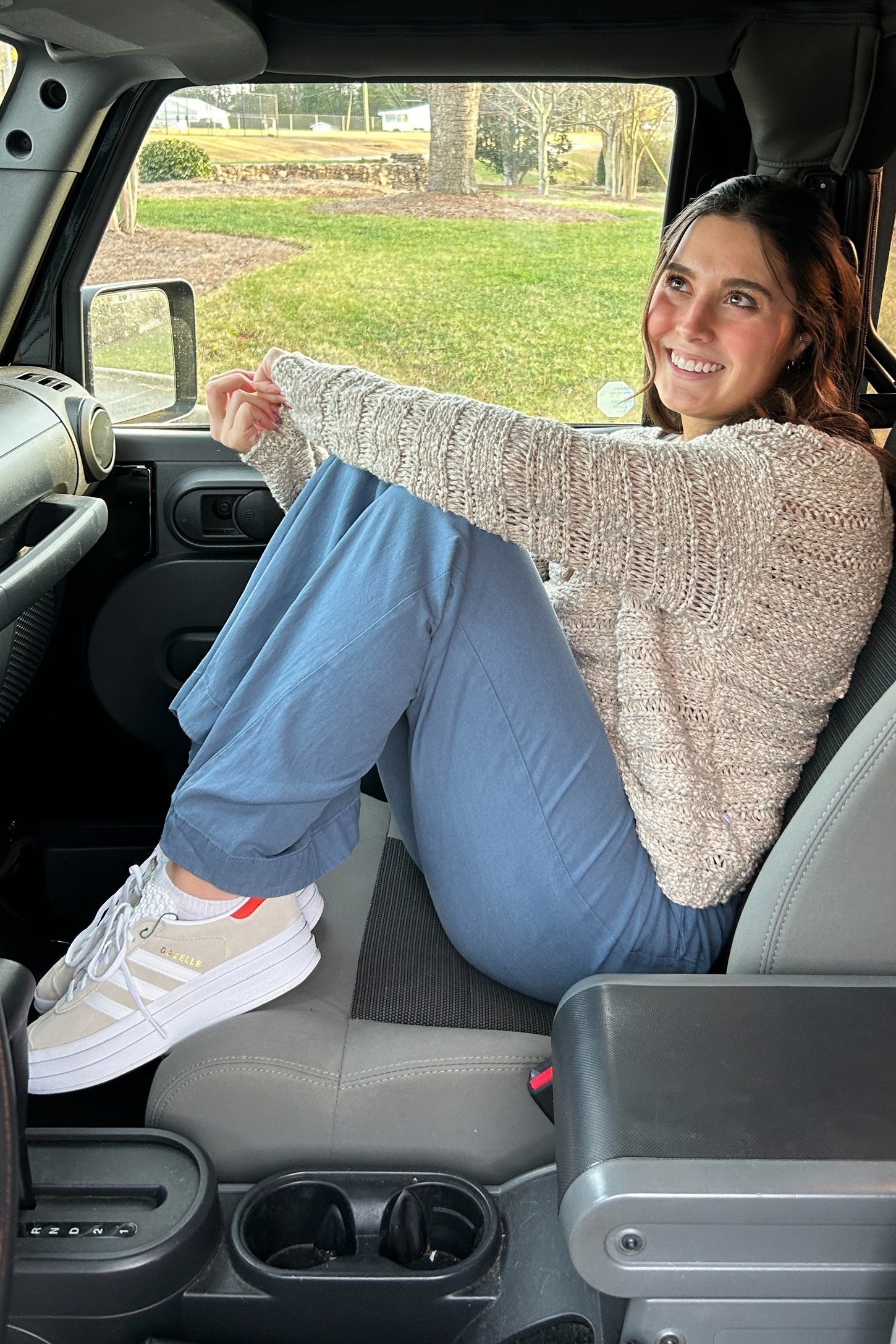 Oatmeal Sweater Knit Pullover