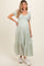 Green Floral Tiered Maternity Maxi Dress