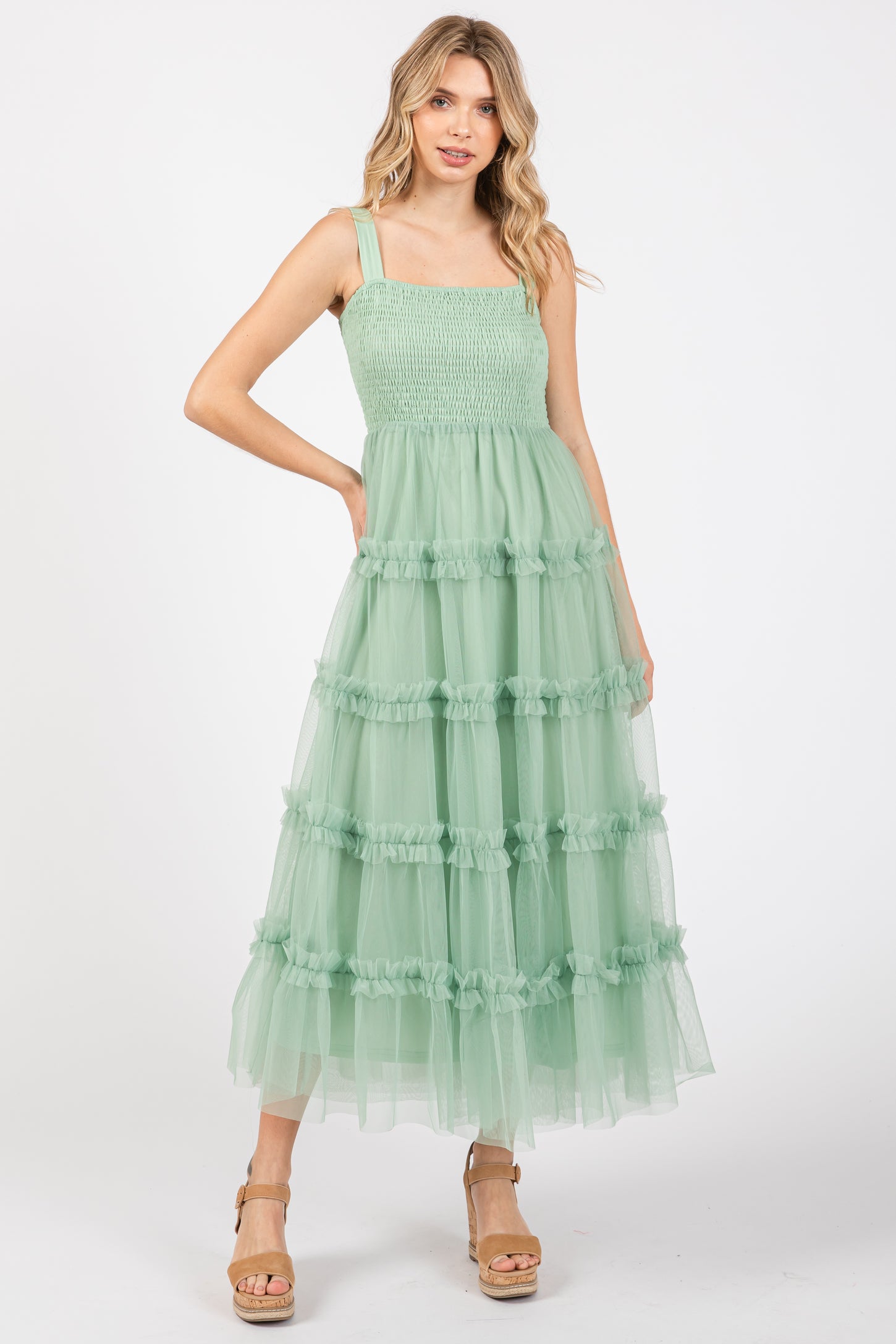 green tulle maternity dress Maternity Dress for Photo Shoot Floral Tulle Pregnancy Dress YW251061