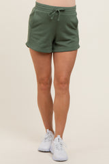 Olive Terry Maternity Shorts